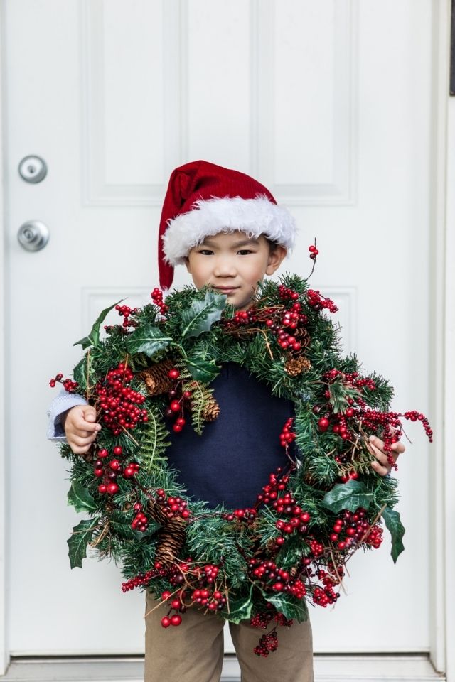 Holiday wreath for door decor contest holiday tradition