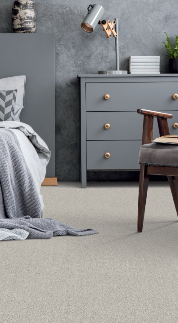 Installed carpet flooring in bedroom